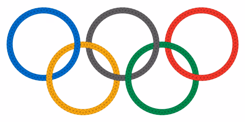 CM2 TriaMesh® Iso - Isotropic All-Triangle Mesh (Olympics Rings)