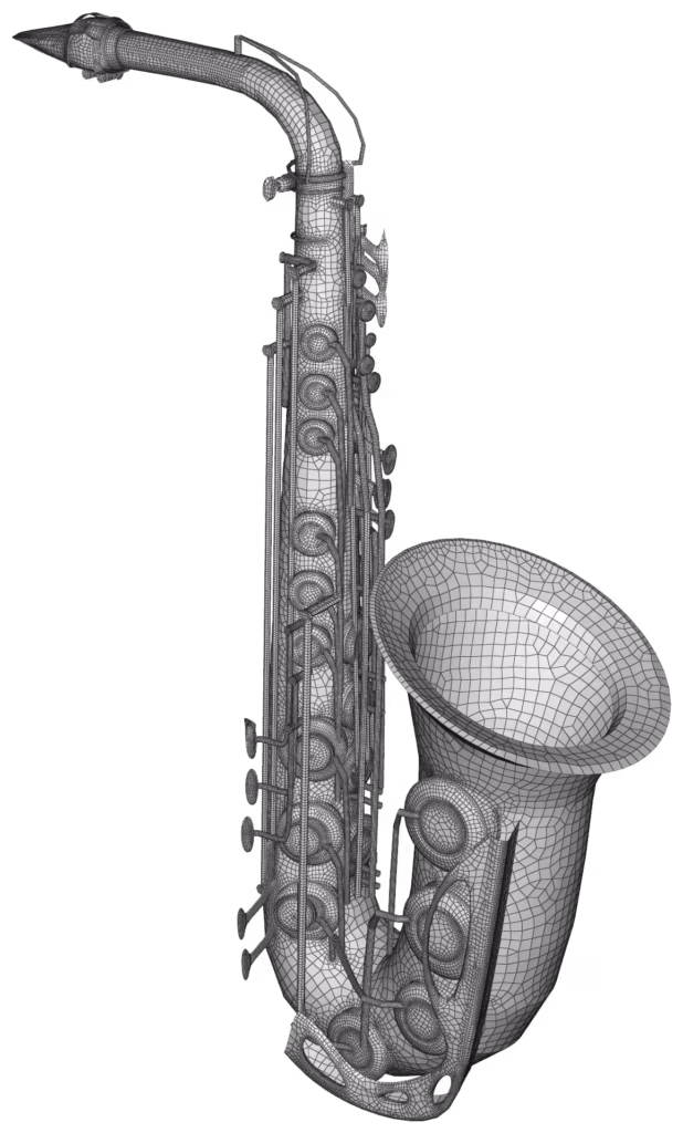 CM2 SurfRemesh® Q4 - Alto Saxo - Quad-Dominant Remesh