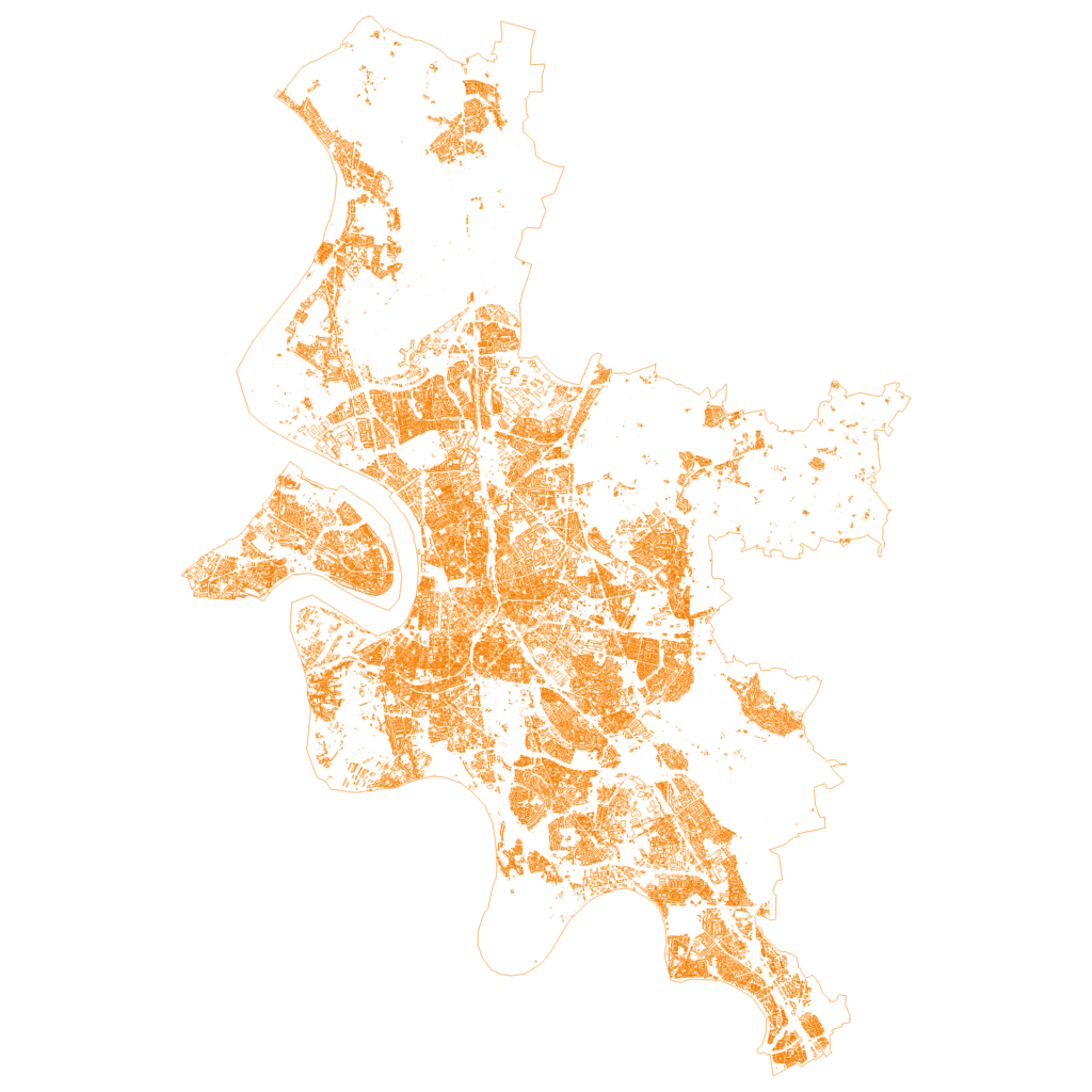 City of Düsseldorf - Boundaries (952 936 nodes, 953 350 edges)