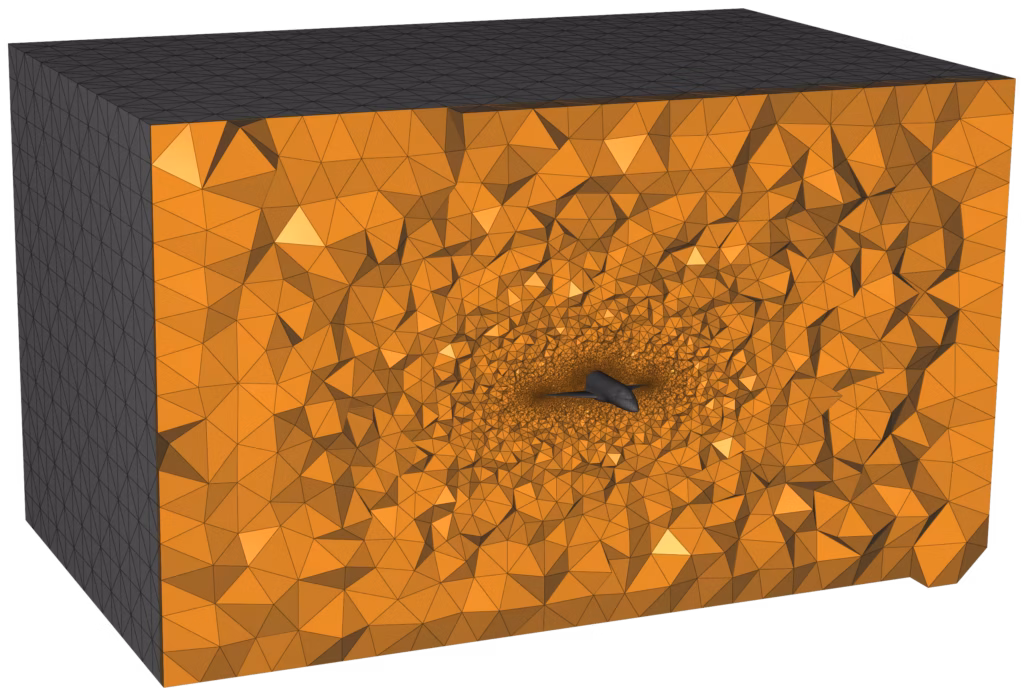 Falcon in box - Isotropic tetrahedron mesh