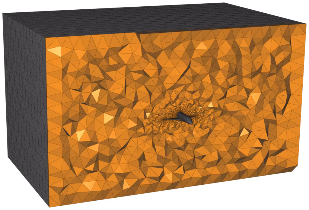 Falcon in box - Isotropic tetrahedron mesh